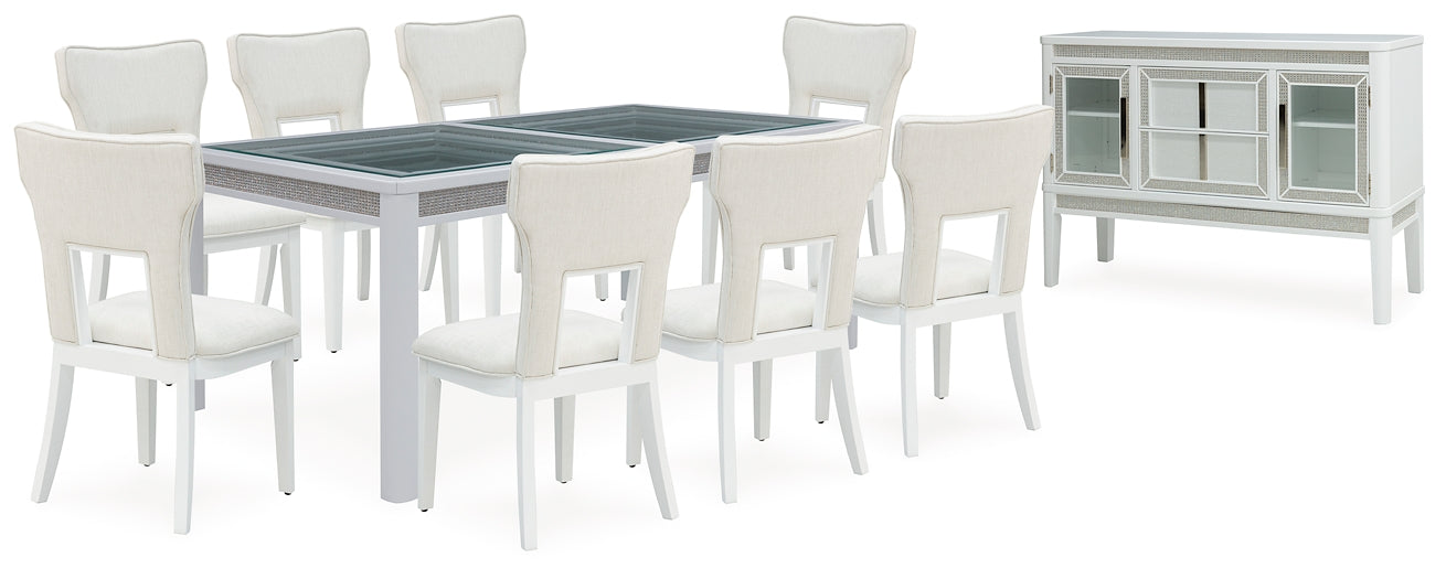 Chalanna Dining Table and 8 Chairs with Storage